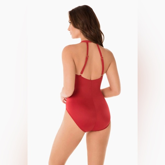 Miraclesuit Wrapsody One Piece Cayenne Red - Picture 4 of 12
